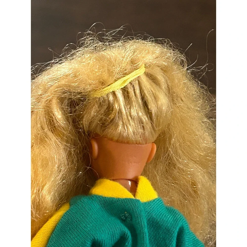 Vintage 1960s Twist n' Turn Skipper Mattel Doll Barbie Teal Yellow Tracksuit